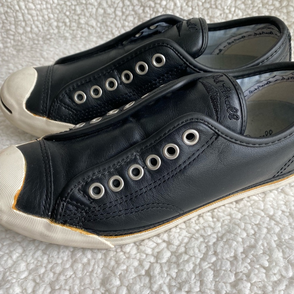 Converse Jack Purcell Unisex Leather Slipon Sneakers - Picture 5 of 16